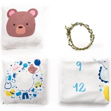 Yeni Doğan Bebek Hediyesi Fotoğraf Battaniyesi Seti Aylık Çekim