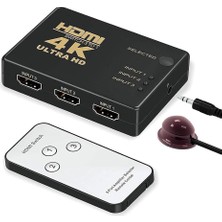 Yeni Nesil Tv Için HDMI Çoklayıcı 3 Port 4K Kumandalı Kullanımı ve Kurulumu Kolayultra Hd HDMI Switch Splitter Kablo Dahil Değildir 3 PORT4KHDMI