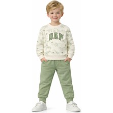 Baglan Erkek Çocuk Önü Baskılı Sweatshirt ve Eşofman Alt Takım BGL-ST05252
