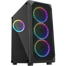 Xmesh 4X120MM Rainbow Fan Oyuncu Kasa