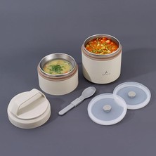 Bento Katlı Lunch Box Beige 1200 ml