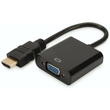 HDMI To VGA Kablo Çevirici Dönüştürücü Görüntü Siyah