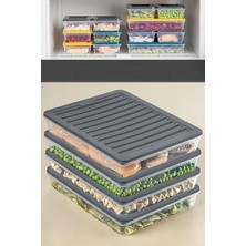 Home 4 Adet Buzdolabı Organizeri, Buzdolabı Için Çok Amaçlı Saklama Kabı, Fresh Box, Şeffaf ve Ayarlanabilir, Gıdaları Taze Tutma Özelliği, Mutfak Düzenleyici (2400 Ml)