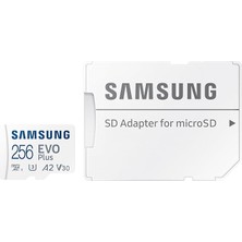 Evo Plus Microsdxc Hafıza Kartı 256 Gb, 160 Mb/s, U3, V30, A2, ‎MB-MC256SA/APC (2024 Serisi)