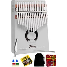KLX-550 Beyaz Renk Gerçek Ağaç Kalimba 17 Tuşlu Full Set