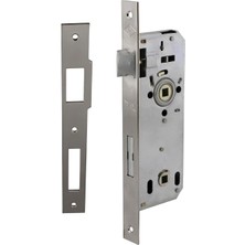 Wc Kapı Gömme Kilit Banyo Kilidi Oval Köşeli 45 mm Plastik Pvc Ahşap Panel Iç Kapı Uyumlu