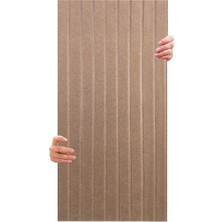 Akustik ve Dekoratif Lambiri Desenli Keçe Panel 45X90 cm / 2 Adet / 0,81 M² Bej