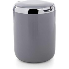 Pasifik Plastik Kapaklı Çöp Kovası 3 Lt, Gri