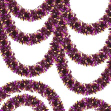 Ecoport Mor Turuncu Garland Çift Renk Sim Süs