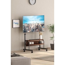 Tekerlekli Yükseklik Ayarlı Tv Duvar Paneli Tv Standı Konsol Hareketli Televizyon Ünitesi