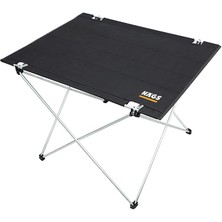 Ultralight Katlanır Kamp Masası, Piknik, Bbq, Doğa Aktiviteleri, Hiking, Plaj Için Taşınabilir Kompakt Roll Up Outdoor Kamp Masası Büyük Boy - Siyah