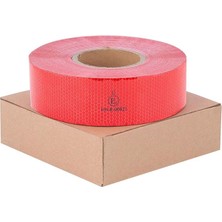 3 Metre Tüvtürk Onaylı Reflektör Fosforlu Şerit Bant Kırmızı