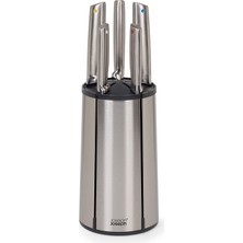 Joseph Elevate - Çelik Bıçak Atlıkarınca 5 Parçalı Set, Döner Paslanmaz Çelik Bıçak Bloğu, Japon Paslanmaz Çelik Bıçaklar, Parmak Izine Dayanıklı Kaplama ve Kaymaz Taban, Mutfak Aksesuarları