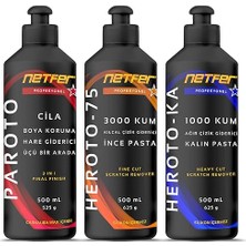 3'lü Ince Kalın Pasta Cila Set - 3X500 ml