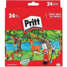 24'lü Pastel Boya - Karton Kutu