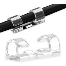 Kablo Klipsi Paketi, 20 Adet Yapışkanlı Kablo Tutucu Klips, Yapıştırıcı Akrilik Ile, Çalışma Masası, Güç Kablosu, USB Şarj Kablosu, Şarj Kablosu Vb. Için Güvenli Altlık, Şeffaf