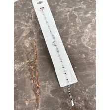 Cadde Dükkanı Çelik Bileklik Küçük ve Büyük Kalpli Silver