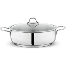 Schafer 1S2817-13001-INX05 Held Basık Çelik Tencere, Inox, 26 cm