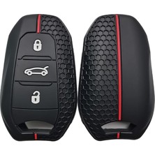 C4 ile Uyumlu Silikon Anahtar Kabı Kırmızı Anahtar Kılıfı