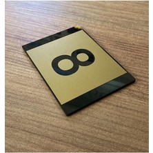 Gold Tasarım Kendinden Yapışkanlı Daire Kapı Numarası -8