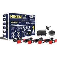 Araç Park Sensörü Beyaz, 4 Sensörlü, Orijinal Lens Görünümlü, Sesli Uyarı Sistemli, Beyaz