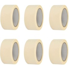 6 Adet Maskeleme Bandı Boya Bandı 36MM x 25M Kağıt Bant