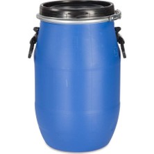 Kanister-Vertrieb® 30 Litre Geniş Ağızlı Varil, Kapaklı Varil, Siyah, Mavi, Yeşil (Mavi)