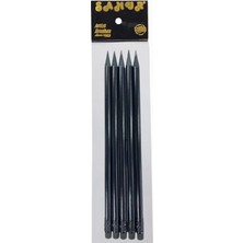 Hype Store Samur Siyah Lata Yuvarlak Silgili Kurşun Kalem Seti, 5 Adet