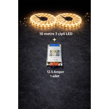 ZMR Lumıxa 3 Çipli 10 Metre Günışığı LED + 12.5 Amper Trafo LED