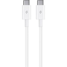 Usb-C - Usb-C 120CM 60W Pd/qc Hızlı Şarj/data Kablosu Beyaz