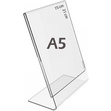 L-Tipi Dikey Şeffaf Föylük Menü Fiyatlık Broşür Etiket Fotoğraflık Albüm Stand Sehpa