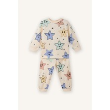 DeFacto %100 Pamuk Regular Fit Yıldız Baskılı 2'li Pijama Takımı Erkek Çocuk G8845A526SP