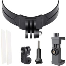 Motosiklet Kask Çene Yapıştırıcılı Telefon ve Aksiyon Kamera Tutucu Full Aparat