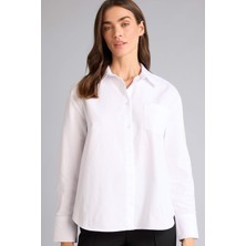 DeFacto Oversize Gömlek Yaka Oxford Uzun Kollu Gömlek G9805AX26SP