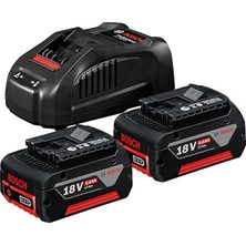 Professional 18 Volt Akü Şarj Cihazı Seti (2 x 5,0 Ah Li-Ion Akü + Gal 1880 Cv Şarj Cihazı, Karton Kutuda)