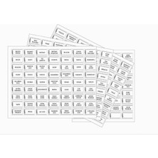 Hype Store Parti Tasarla 230 Çeşit Beyaz Folyo Kavanoz ve Baharatlık Etiketi - Dayanıklı ve Su Geçirmez