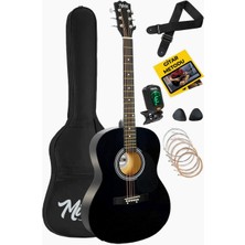 Hype Store RG-530BK Kaliteli Siyah 40 Inç Akustik Gitar Seti 4/4 Yetişkin
