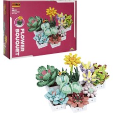 Savarga S00004685 Blx Flower Set Sculent 971 Prç -Sun
