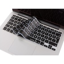 MacBook Uyumlu Klavye Koruyucu Türkçe Q Silikon Ultra Ince Yıkanabilir Air 13 Inç A1369 A1466 Pro 13 15 17 Inç A1278 A1286 A1398 A1425 A1502 A1297 Siyah