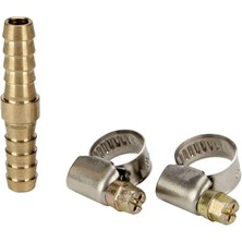 Einhell Çift Taraflı Hortum Bağlama Borusu 9 mm (Kompresör Aksesuarı, Sağlam Pirinçten Yapılmış, Basınçlı Hava Hortumları Için, 2x Kelepçe Dahil) - 4139320
