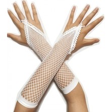 Ecoport Örgü Beyaz Parmak Arası File Eldiven 26 cm