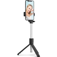 Çubuğu Tripod – 3’ü 1 Arada Bluetooth Uzaktan Kumandalı Telefon Tutucu, 360° Döner Başlık, Ios & Android Uyumlu, Vlog Youtube Tiktok Video Çekimi Için Hafif Tripod Infomax