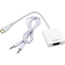 HDMI To VGA Ses Destekli Çevirici Dönüştürücü Adaptör