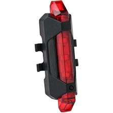 USB Şarjlı Bisiklet LED Arka Stop Lambası Kırmızı, Süper Parlak Arka Lamba, Entegre Pil ve Usb-Kablosu