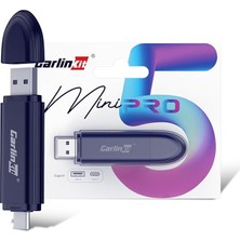 iPhone ve Android Mını5 Pro Için Kablosuz Carplay Adaptörü, Tak ve Çalıştır, Kablosuz, Otomatik Bağlantı, Çevrimiçi Yükseltme, Siri Voice & Google Voice, Kablolu Carplay ve Android Otomobil