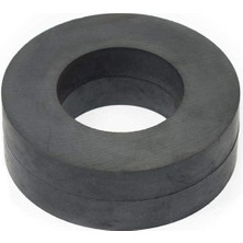 Kalite Ferrit Kömür Delikli Halka Mıknatıs - 100X60X15 mm