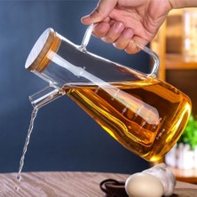 Hype Store 900ML Borosilikat Cam Master Chef Model Yağdanlık [bambu Kapaklı]