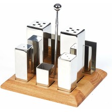 Feyza Design Altılı Tuzluk ve Baharatlık Takımı, Şık ve Kullanışlı Set