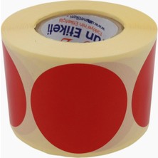 Hype Store Hazır Etiketler , Hazır Al Hızlı Al Kırmızı Renk Zemin Baskılı Kuşe Etiket 40MM Çapında 500 Adet 40M