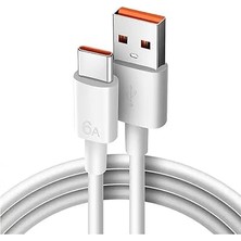 Usb-C 67W Max Hızlı Şarj USB Kablosu, Beyaz 2 Metre